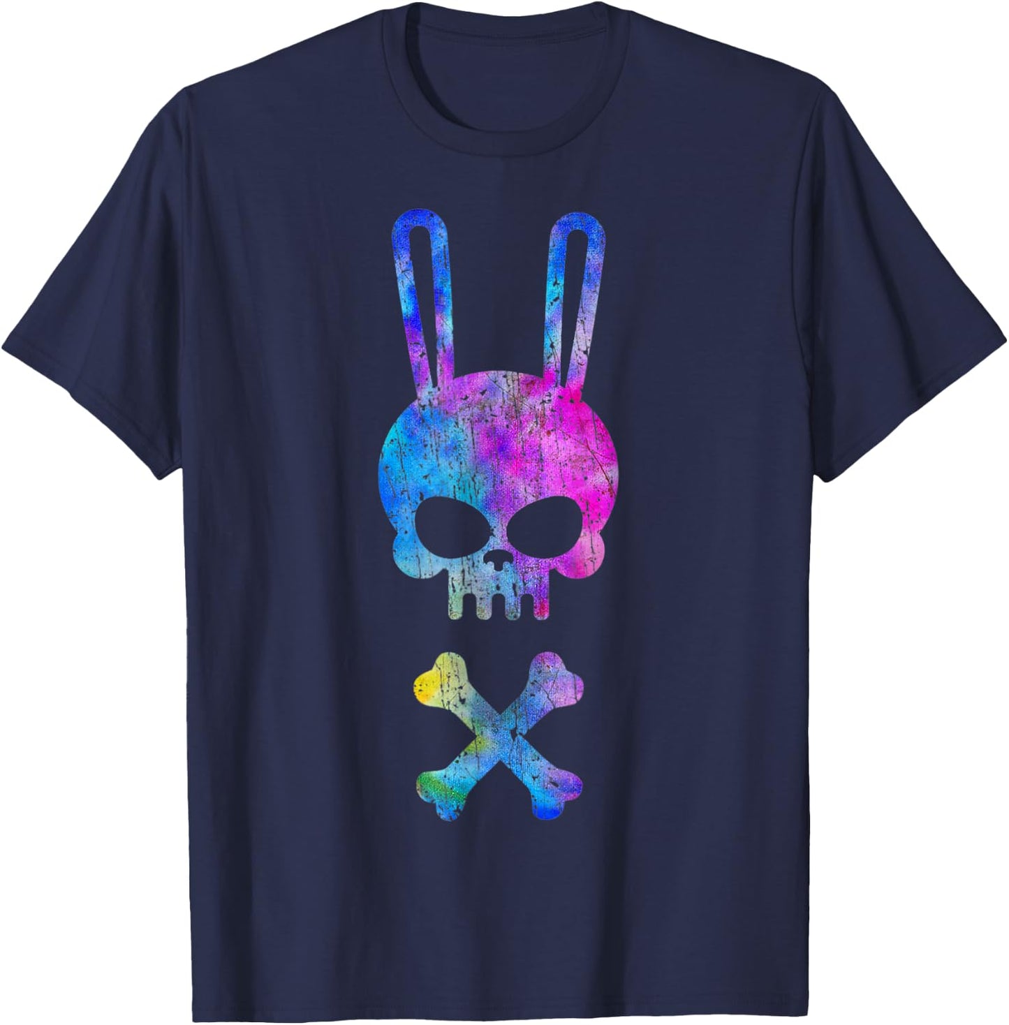 Bunny Skull Danger Rabit T-Shirt - T-Shirt | Navy