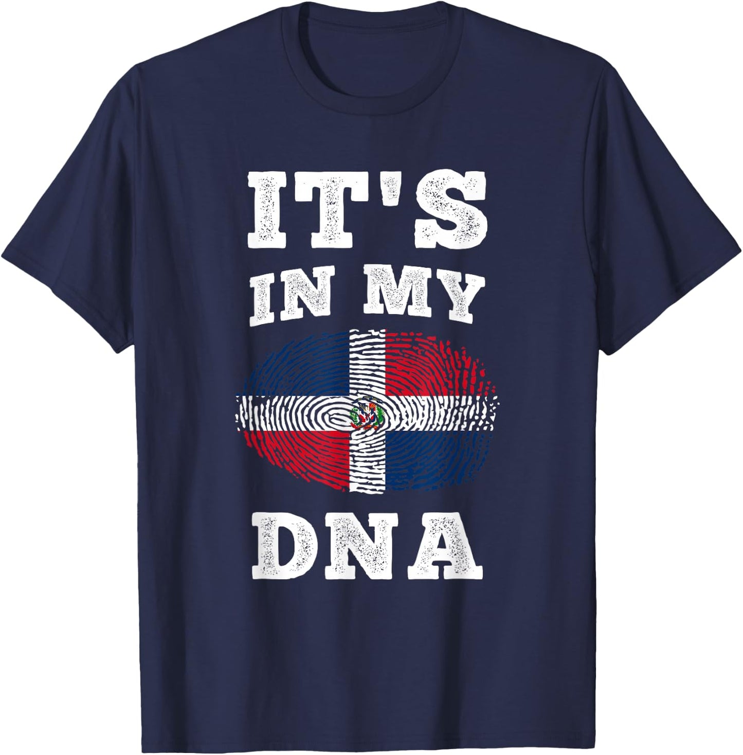 Its In My DNA Dominican Republic Flag Dominican T-Shirt - T-Shirt | Navy