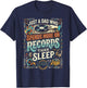 Vinyl Record Player Vinyl Collector Dad Fathers Day T-Shirt - T-Shirt | Navy