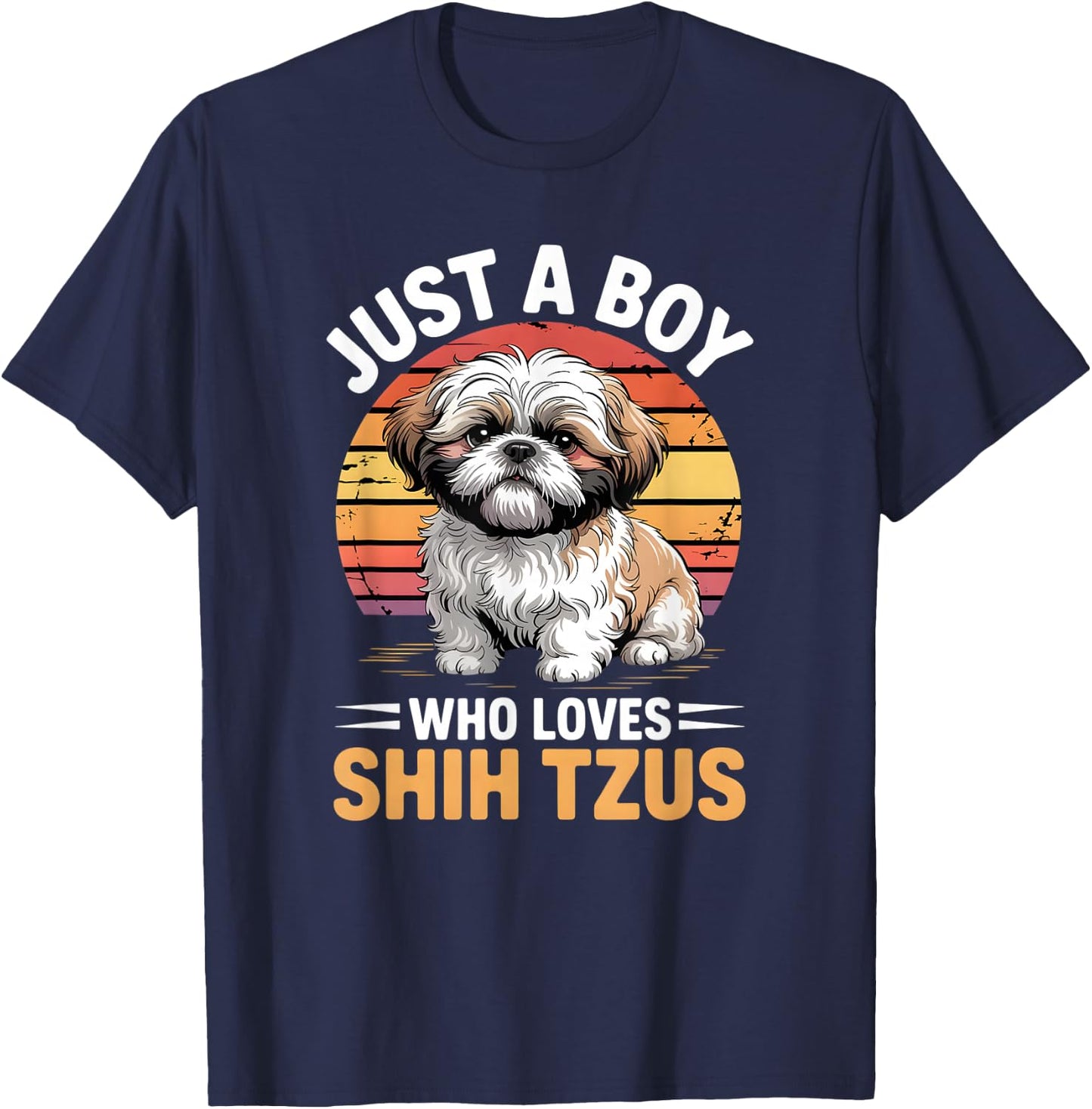 Boys Shih Tzu T-Shirt - T-Shirt | Navy