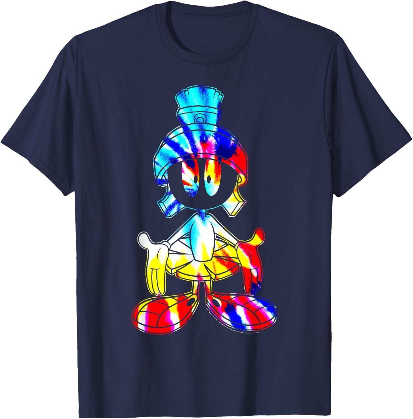 Looney Tunes Marvin The Martian Tie Dye Portrait Small T-Shirt - T-Shirt | Navy