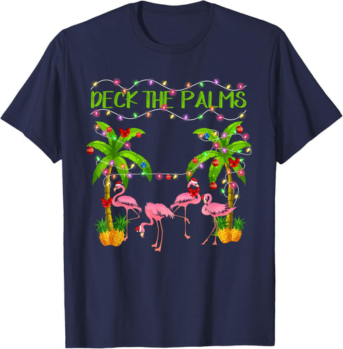 Deck the Palms Flamingo Lover Merry Christmas Pink Xmas