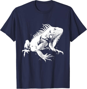 Iguana Reptile Lover Iguana Hunting Hunter Lizard T-Shirt - T-Shirt | Navy