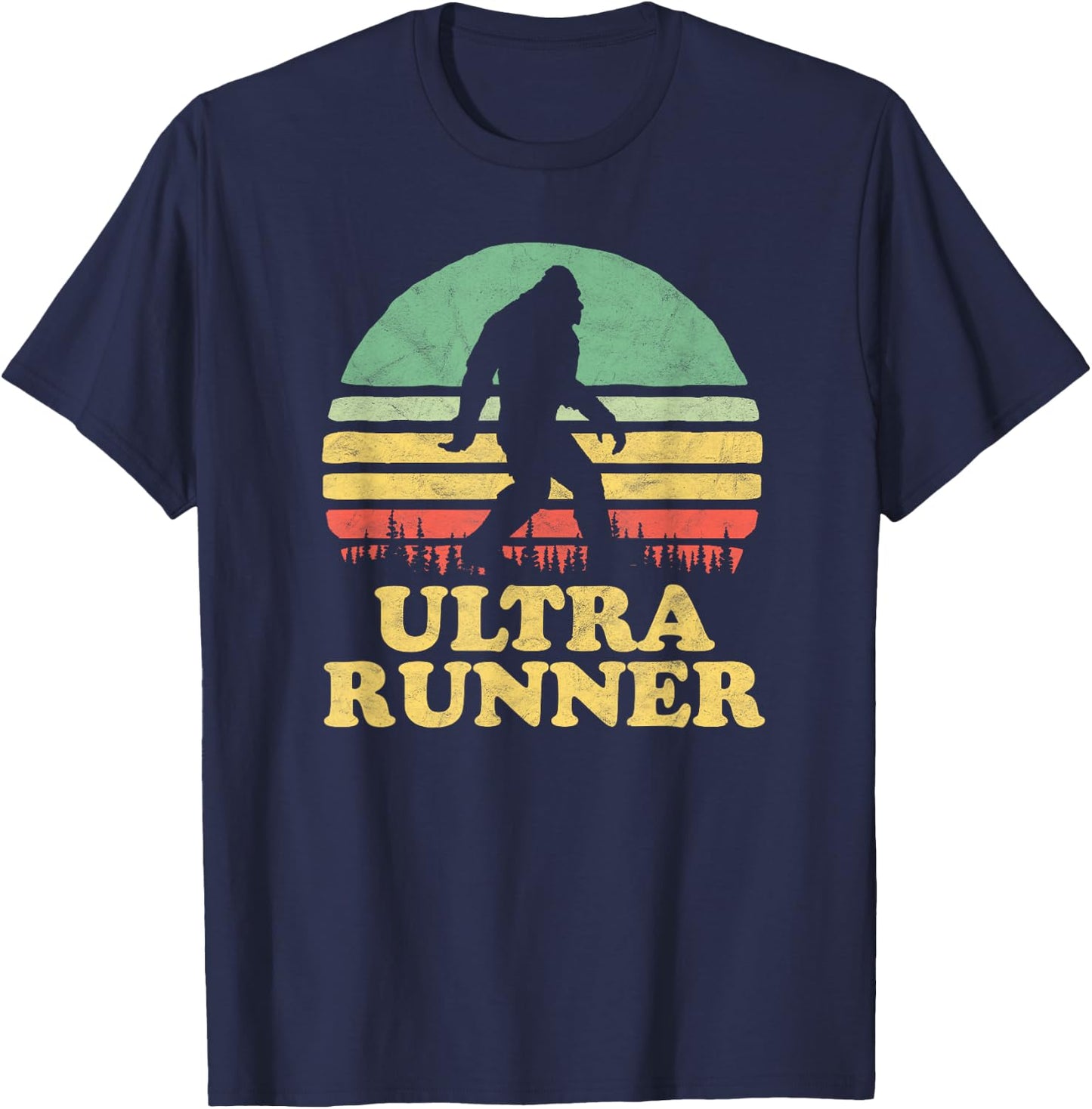 Bigfoot Ultra Runner Vintage Trail Marathon T-Shirt - T-Shirt | Navy
