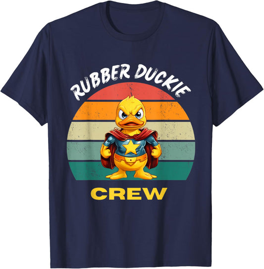 Rubber Duckie Crew - Funny Rubber Duck T-Shirt - T-Shirt | Navy