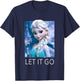 Disney Frozen Let It Go Elsa Ice Palace Vintage Portrait T-Shirt - T-Shirt | Navy
