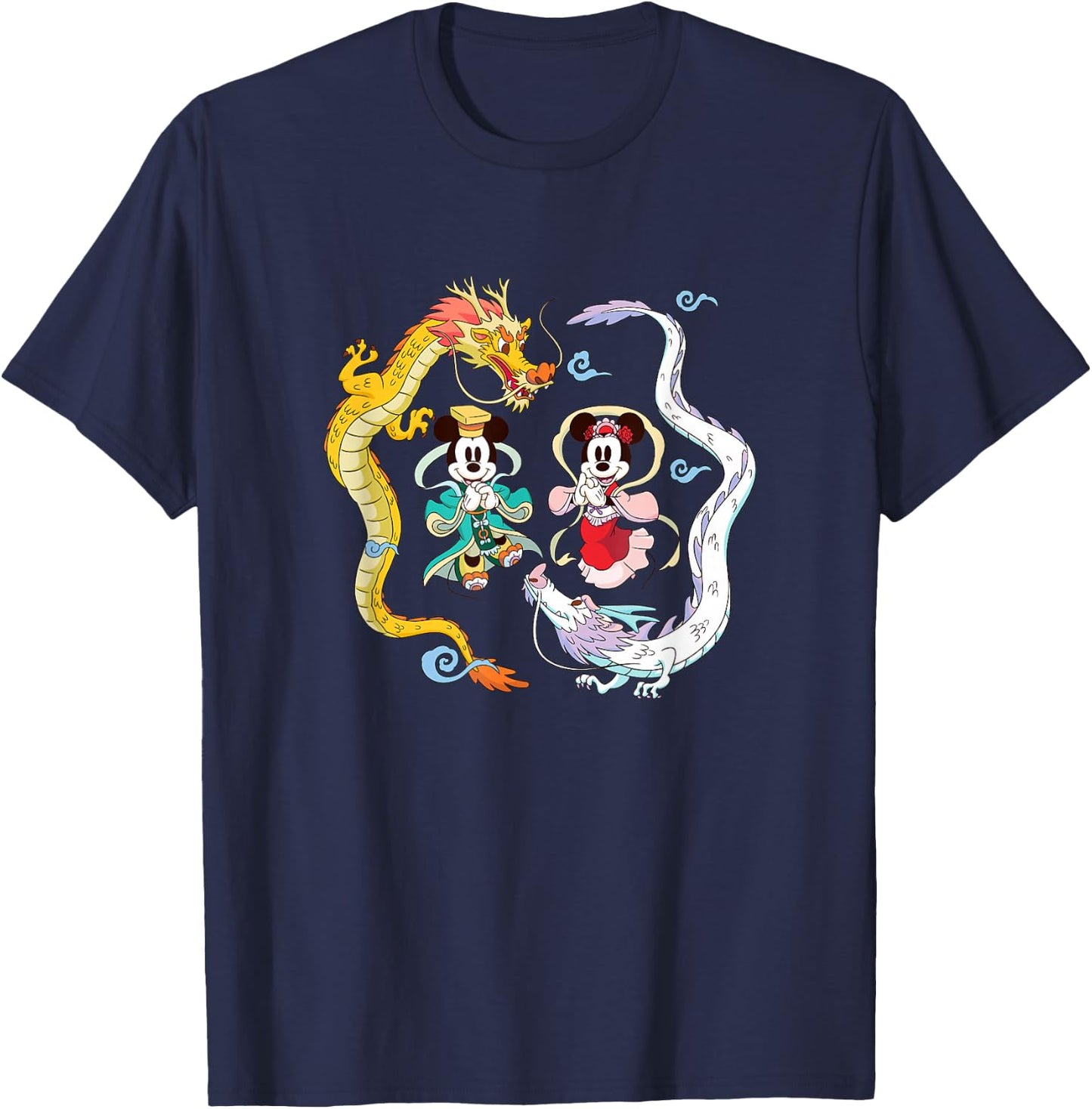 Disney Mickey and Friends Chinese New Years Mickey & Minnie T-Shirt - T-Shirt | Navy