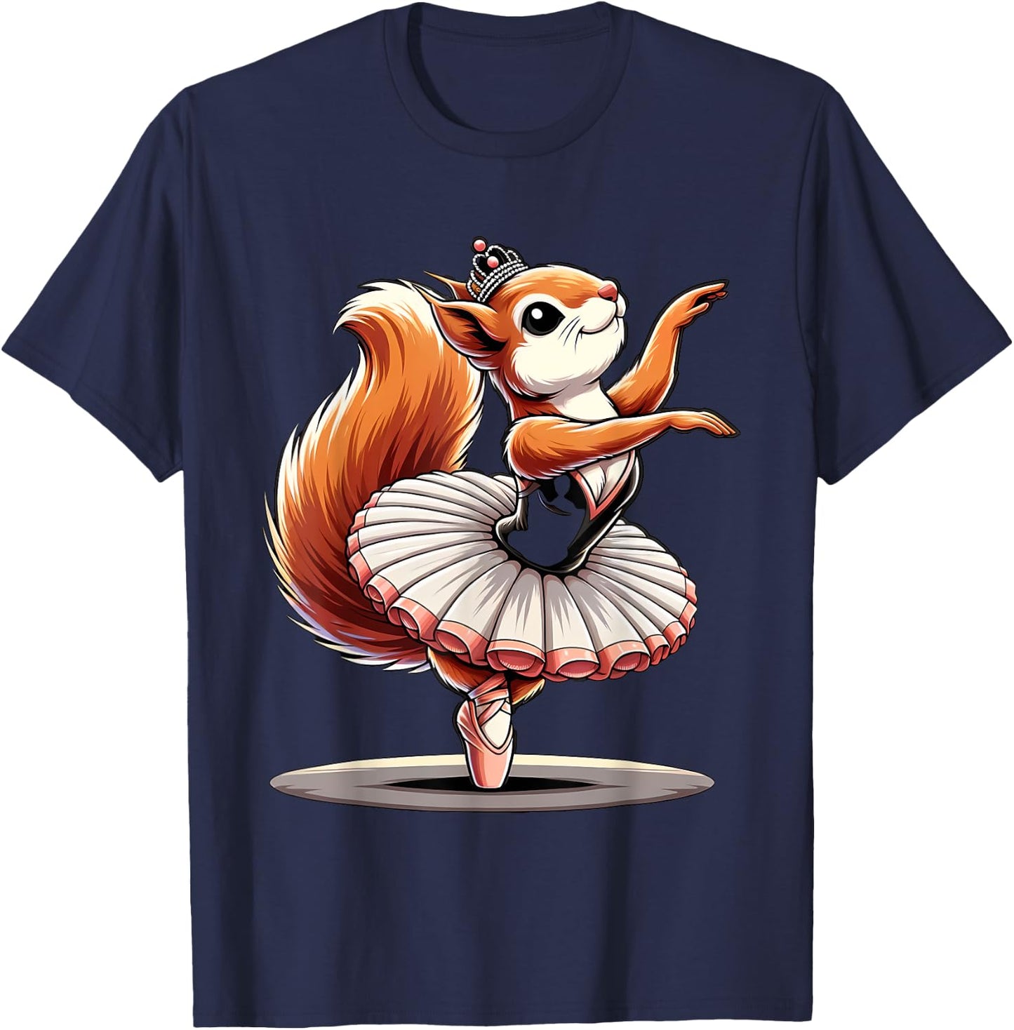 Ballerina Wild squirrel Dancing T-Shirt - T-Shirt | Navy