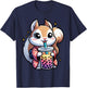 Squirrel Bubble Boba Tea Anime Cute Kawaii T-Shirt - T-Shirt | Navy