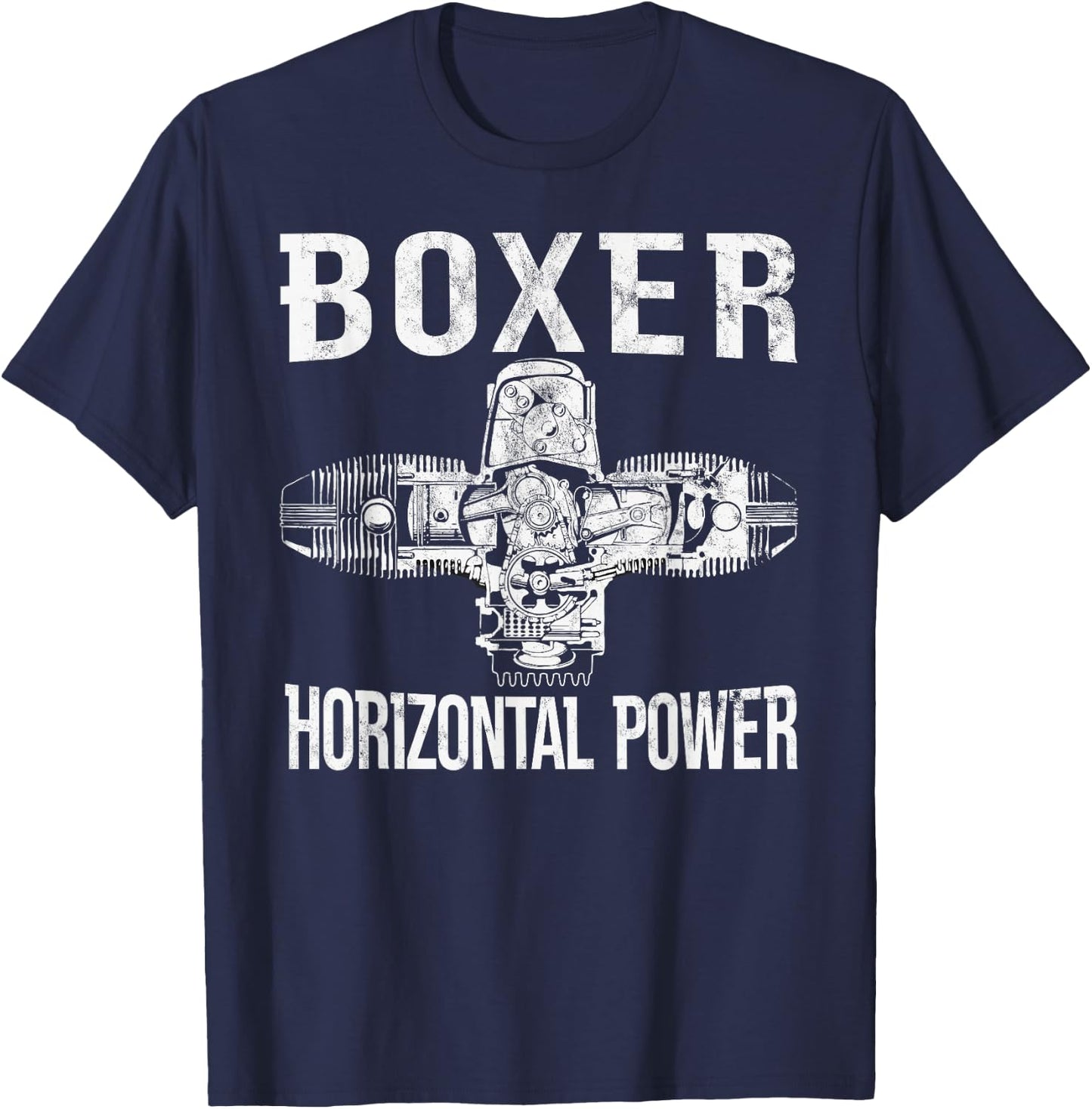 Boxer Motor Motorrad Biker Boxer Zweizylinder Motorrad T-Shirt - T-Shirt | Navy