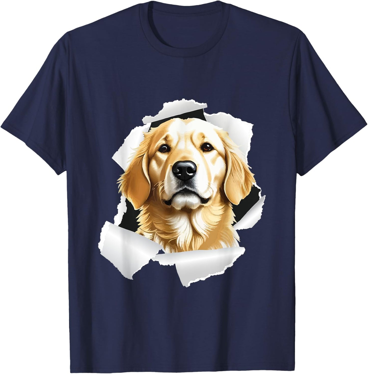 Sneaking Golden Retriever - Dog Owner Puppy Canine Lover T-Shirt - T-Shirt | Navy