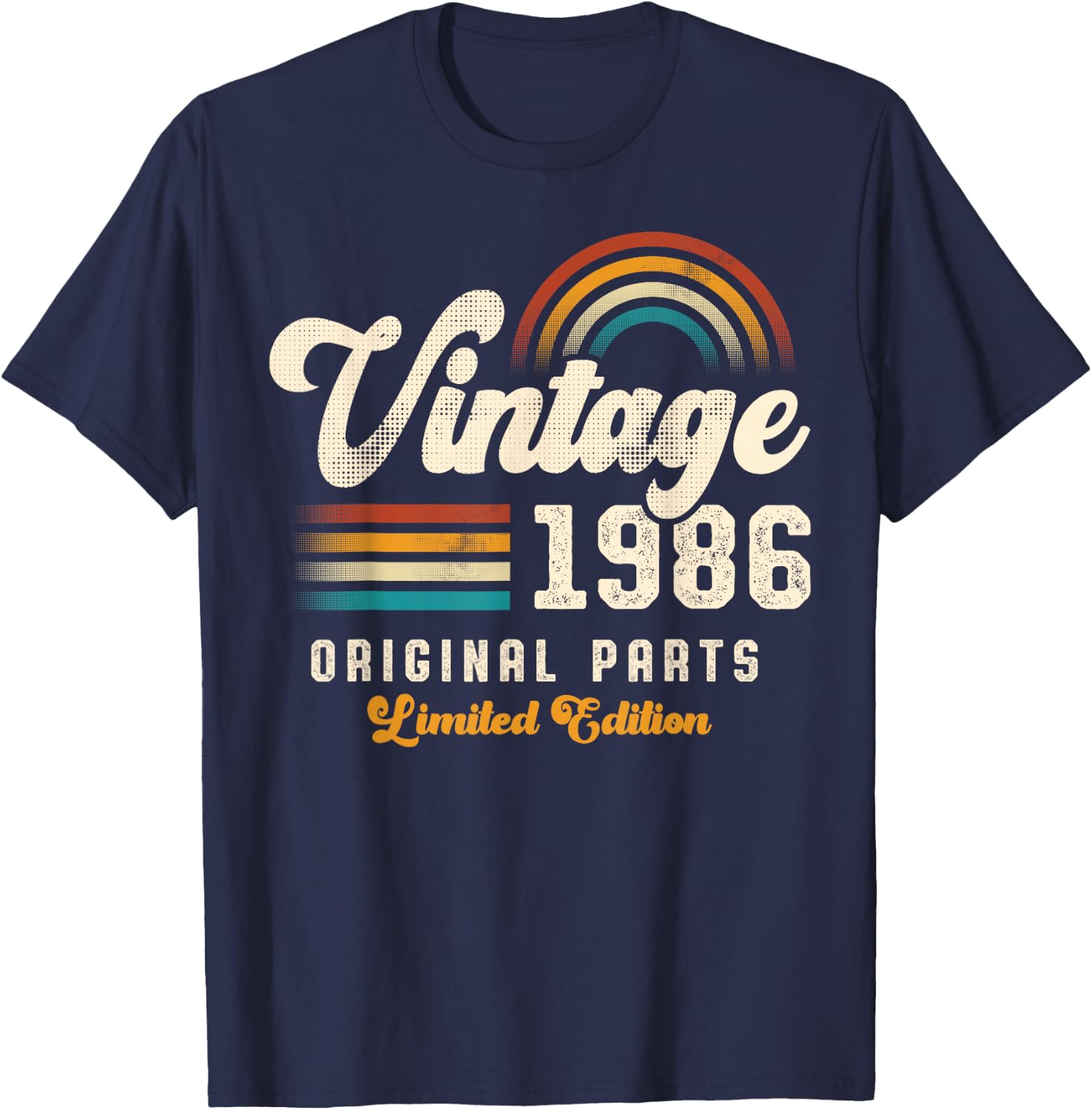 Vintage 1986 Original Parts 39th Anniversary Retro T-Shirt - T-Shirt | Navy