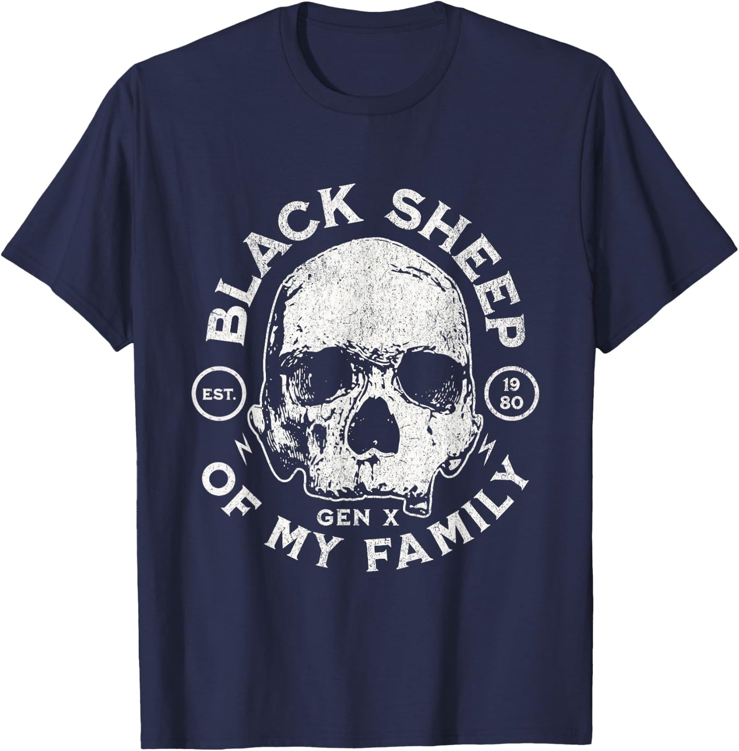 Vintage Generation X - Est 1980 Black Sheep Of My Family T-Shirt - T-Shirt | Navy
