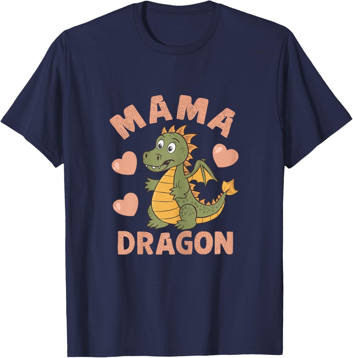Mama Dragon Matching Family Mom Mother T-Shirt - T-Shirt | Navy
