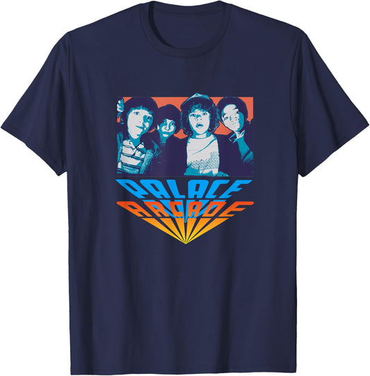 Stranger Things Vintage Retro Palace Arcade Gradient Group T-Shirt - T-Shirt | Navy