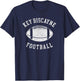 Key Biscayne Football Distressed Vintage 80's Throwback Clas T-Shirt - T-Shirt | Navy