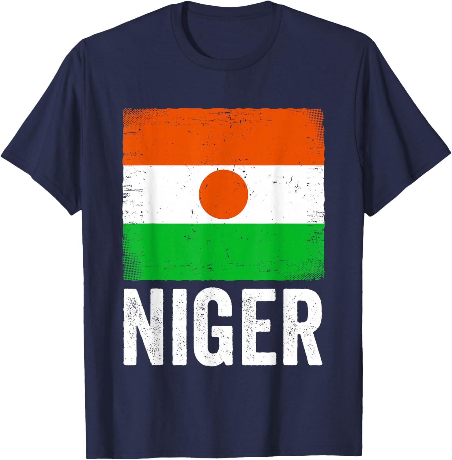 Nigerien Flag Niger T-Shirt - T-Shirt | Navy