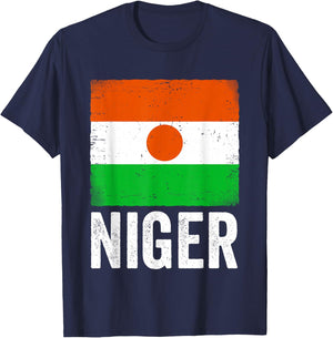 Nigerien Flag Niger T-Shirt - T-Shirt | Navy
