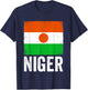 Nigerien Flag Niger T-Shirt - T-Shirt | Navy