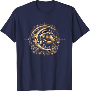 Easter Ostara Eostre Pagan Witchcraft Spring Moon T-Shirt - T-Shirt | Navy