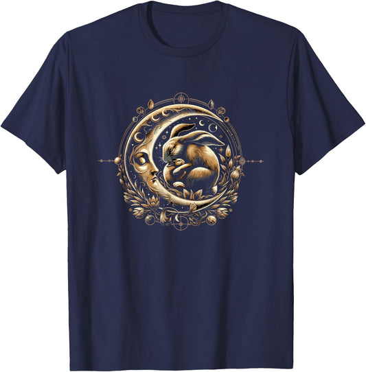 Easter Ostara Eostre Pagan Witchcraft Spring Moon T-Shirt - T-Shirt | Navy