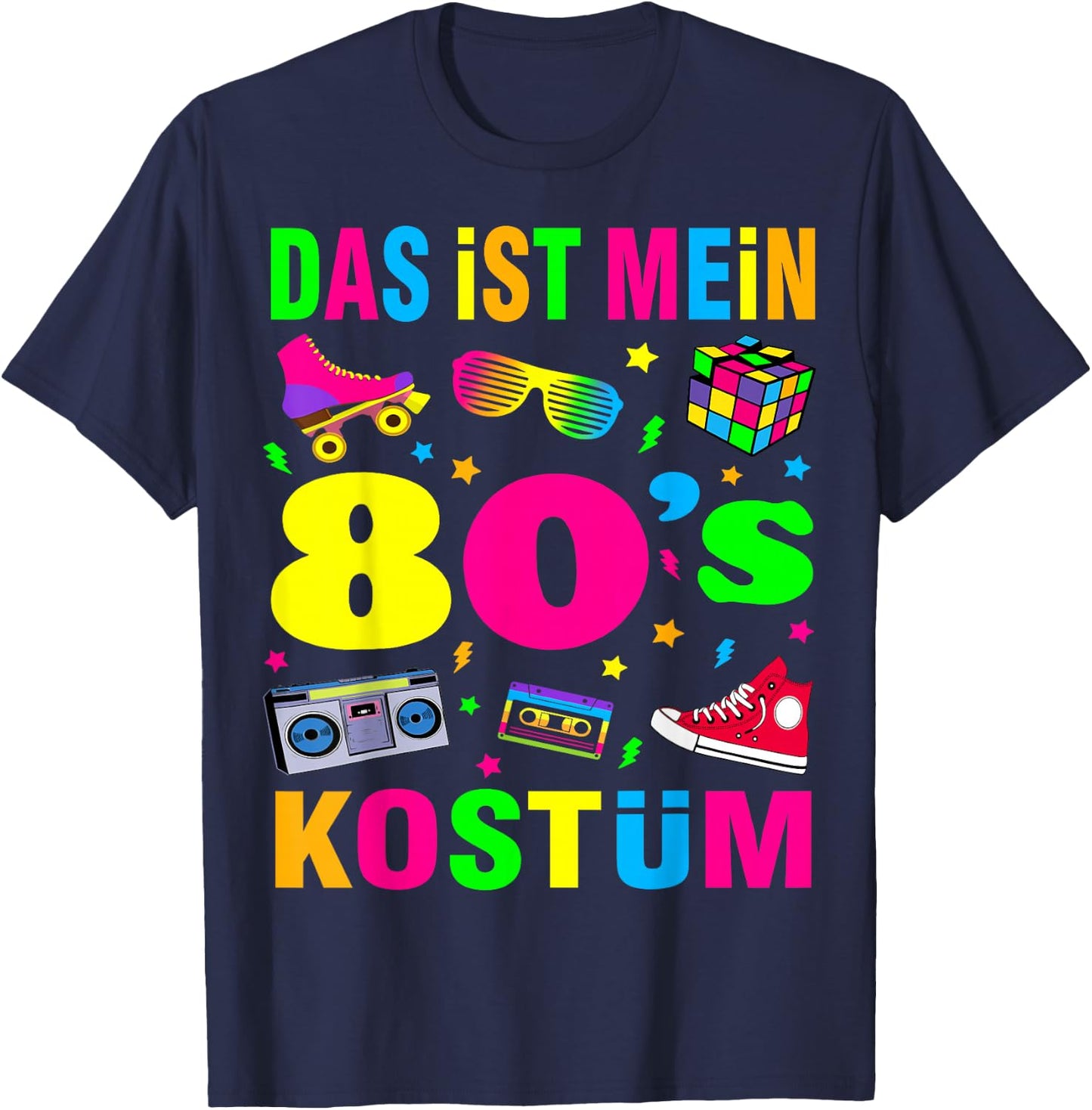 80s Theme Party 80s Costume - I Love the 80s T-Shirt - T-Shirt | Navy