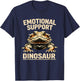Emotional Support Dinosaur Bearded Dragon Lizard Pet Funny T-Shirt - T-Shirt | Navy