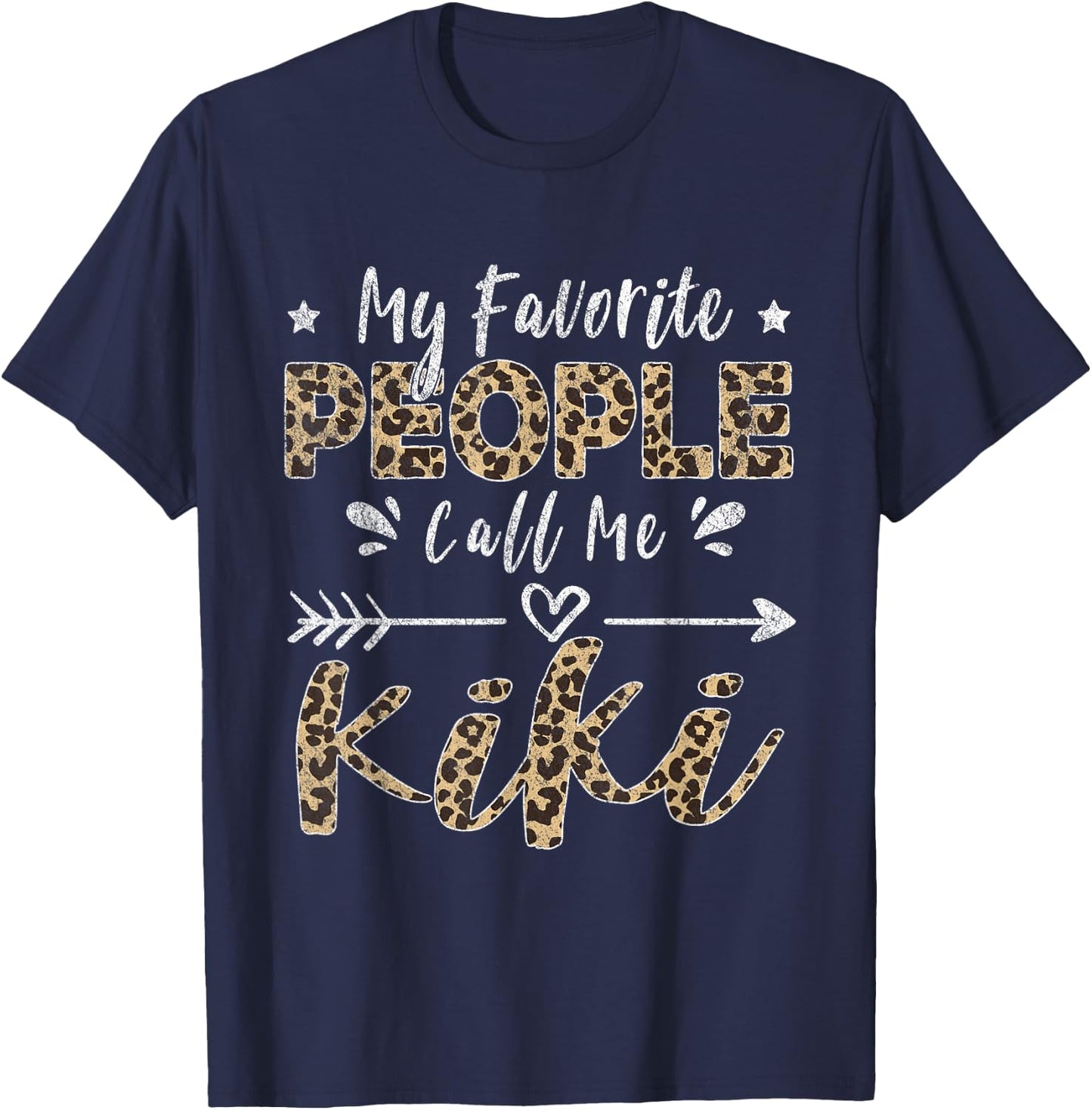 My Favorite People Call Me Kiki Leopard T-Shirt - T-Shirt | Navy