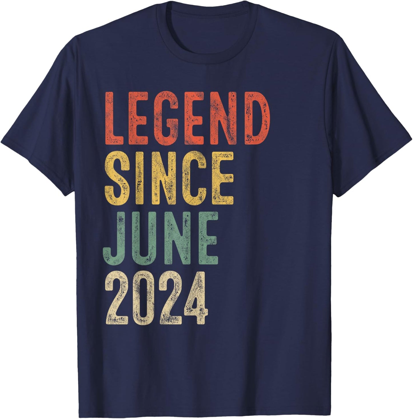 Legend Since June 2024 2nd Birthday Boy Girl 2 Year Old T-Shirt - T-Shirt | Navy