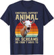 Goat Lover Emotional Support Animal Screaming Goat Retro T-Shirt - T-Shirt | Navy