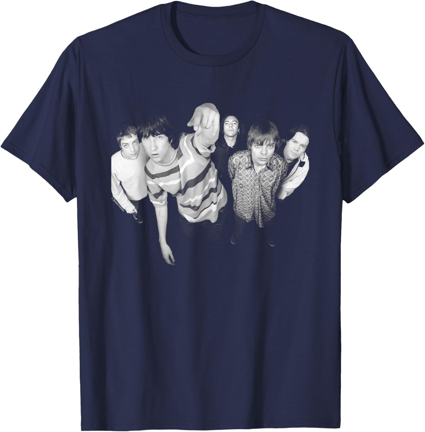 Primal Scream Photo by Simon Fowler , Black, S T-Shirt - T-Shirt | Navy