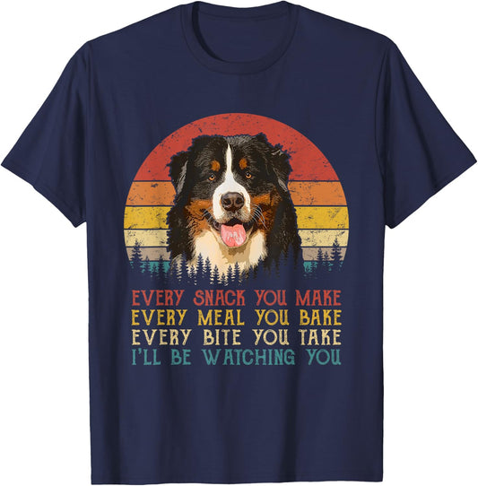 Every Snack You Make Dog Shirt Bernese Mountain Women Kids T-Shirt - T-Shirt | Navy