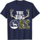 The Big One Birthday Boy Deer Hunter Camouflage 1st Birthday T-Shirt - T-Shirt | Navy