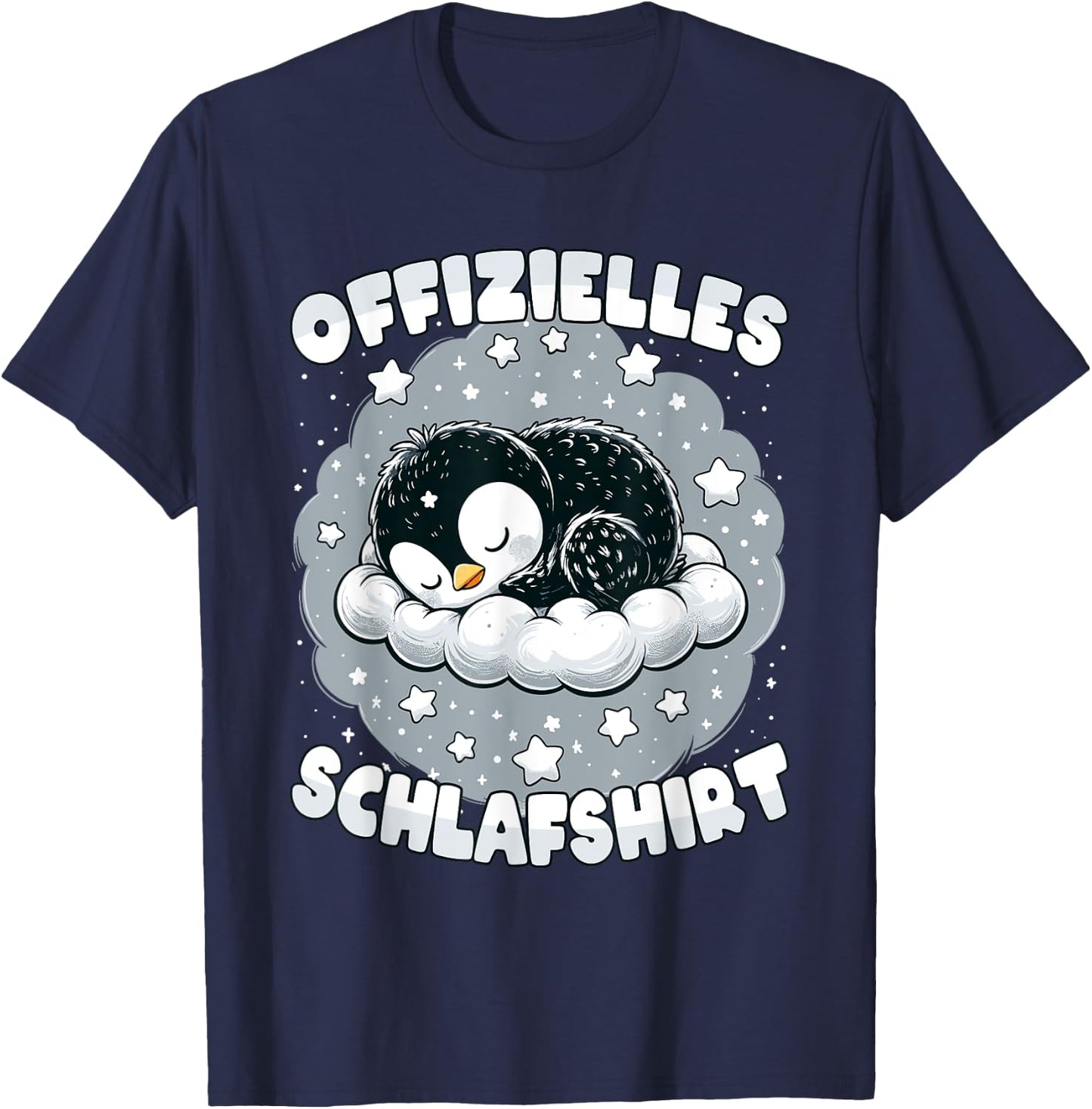 Official Sleep Shirt Penguin Pyjamas Cute Sleep , black T-Shirt - T-Shirt | Navy