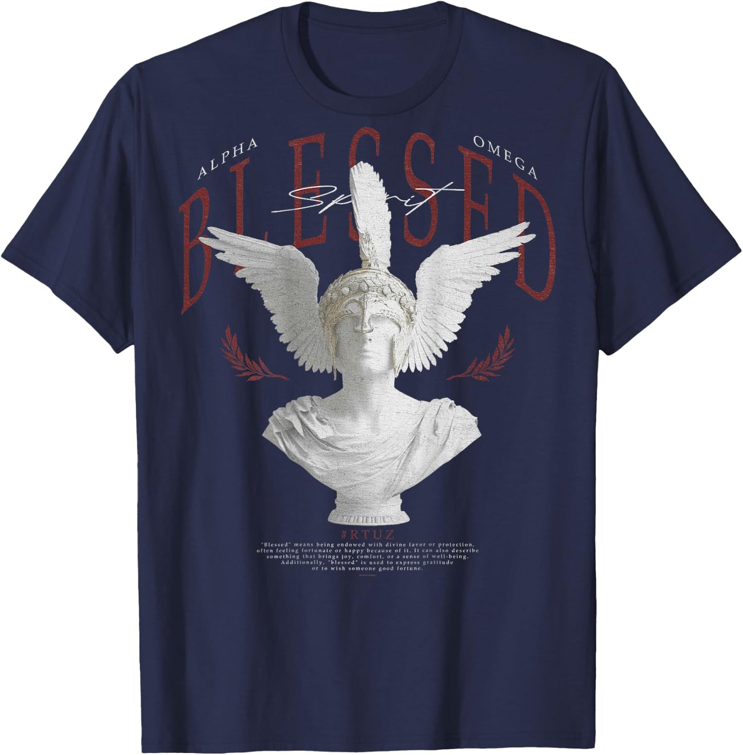 Hip Hop Urban Y2K Vintage Retro Edgy Backprint Streetwear T-Shirt - T-Shirt | Navy
