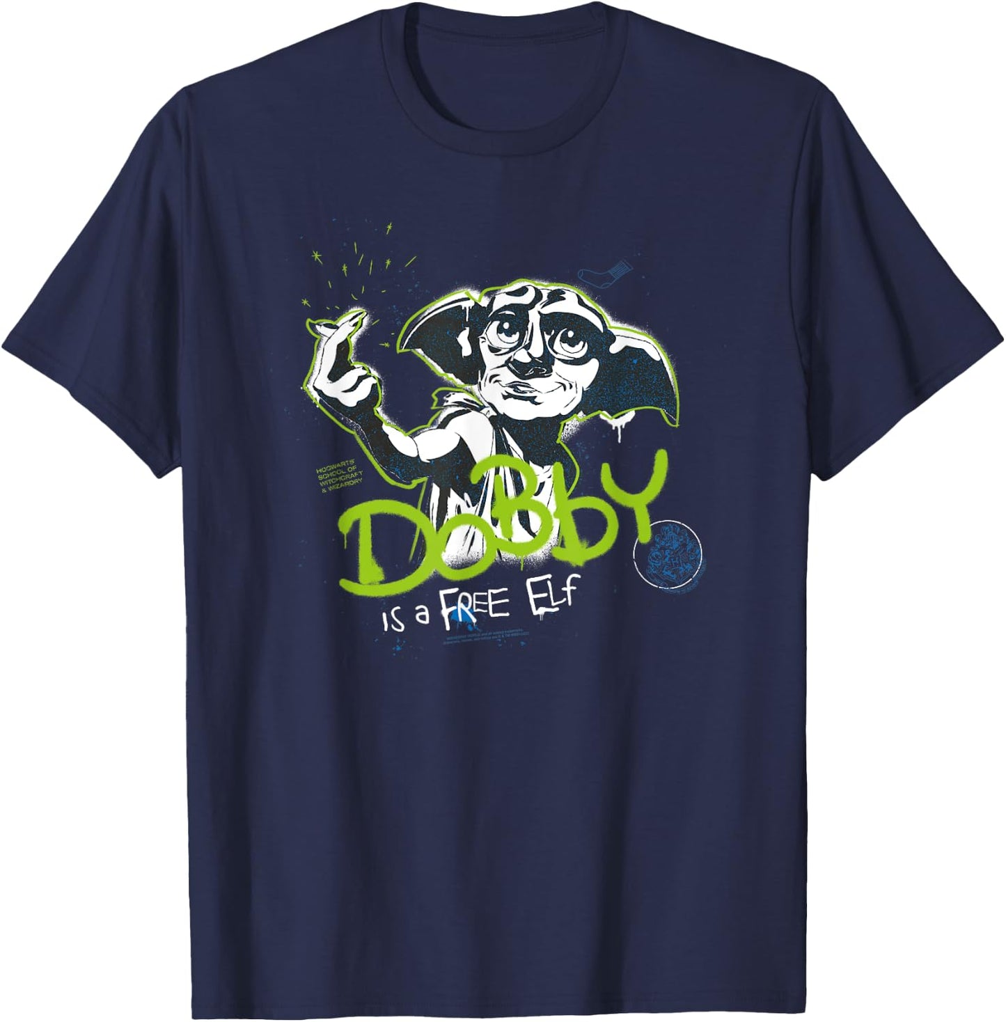 Harry Potter Dobby A Free Elf , black T-Shirt - T-Shirt | Navy