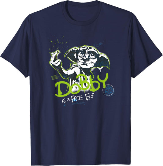 Harry Potter Dobby A Free Elf , black T-Shirt - T-Shirt | Navy
