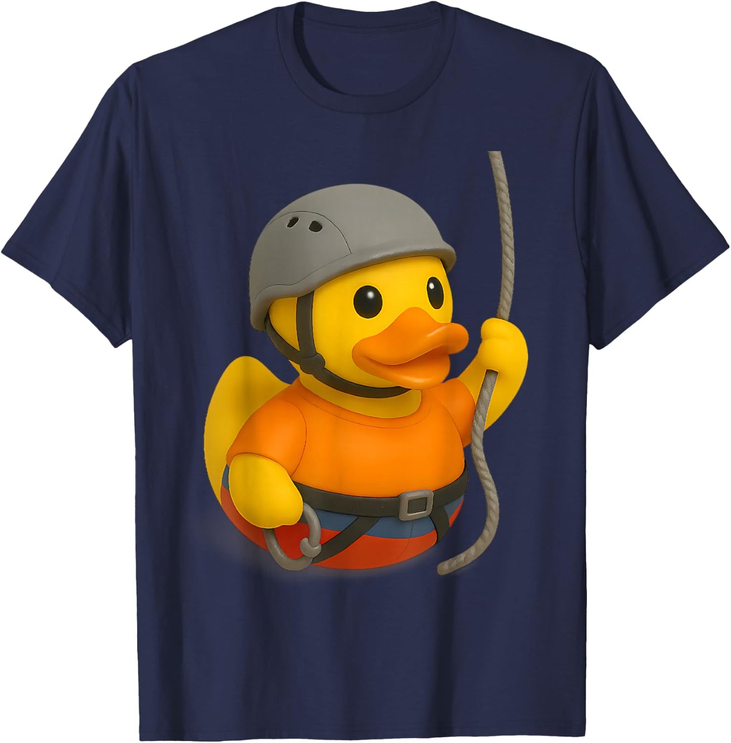 Rock Climbing Rubber Duck Climber Ducky Duckie T-Shirt - T-Shirt | Navy