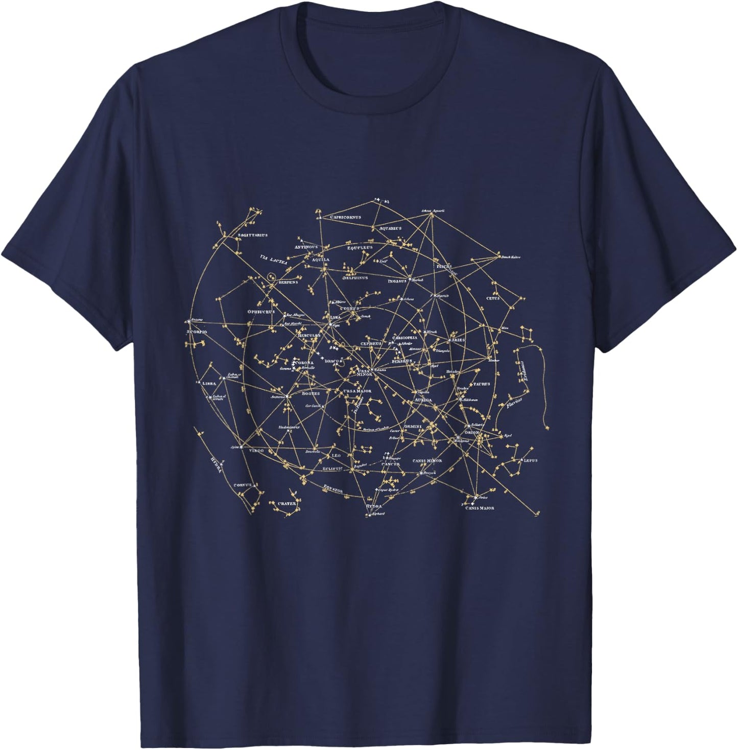 Stars Constellations Astronomy Cosmos Galaxy T-Shirt - T-Shirt | Navy