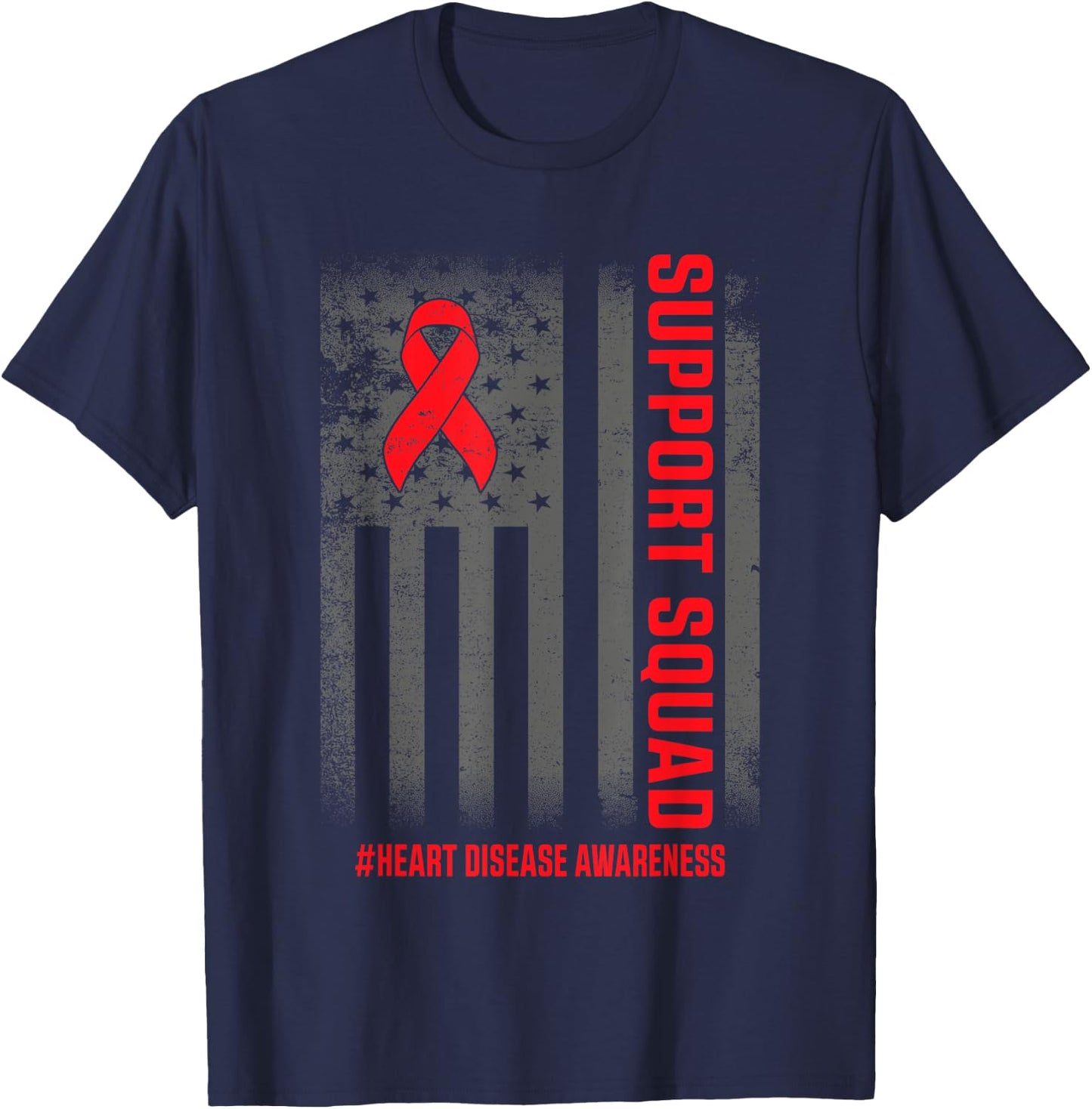 Heart Disease Awareness Month Open Heart Diseases Surgery T-Shirt - T-Shirt | Navy