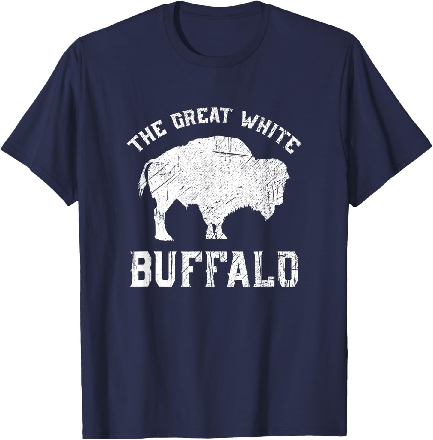 The Great White Buffalo Native American Inspired T-Shirt - T-Shirt | Navy
