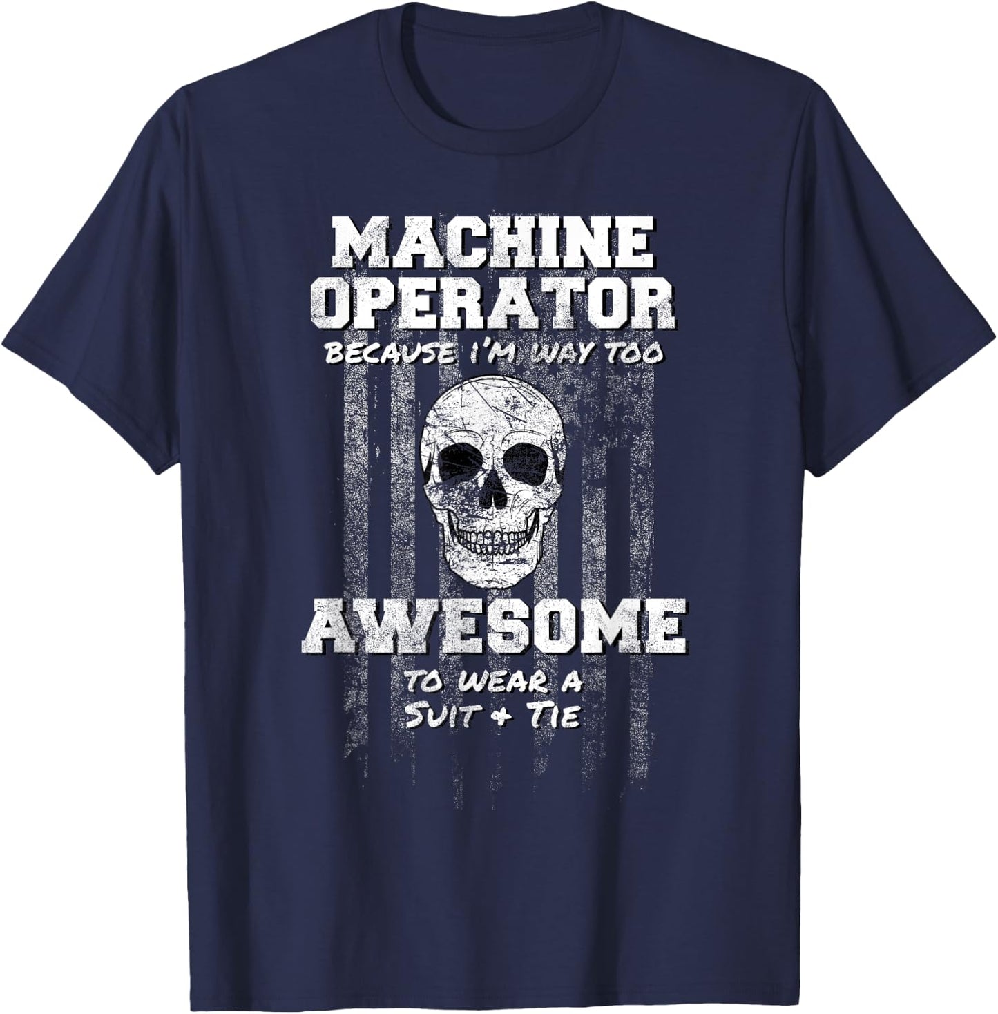 American Funny Machine Operator Shirt USA Equipment Heavy T-Shirt - T-Shirt | Navy