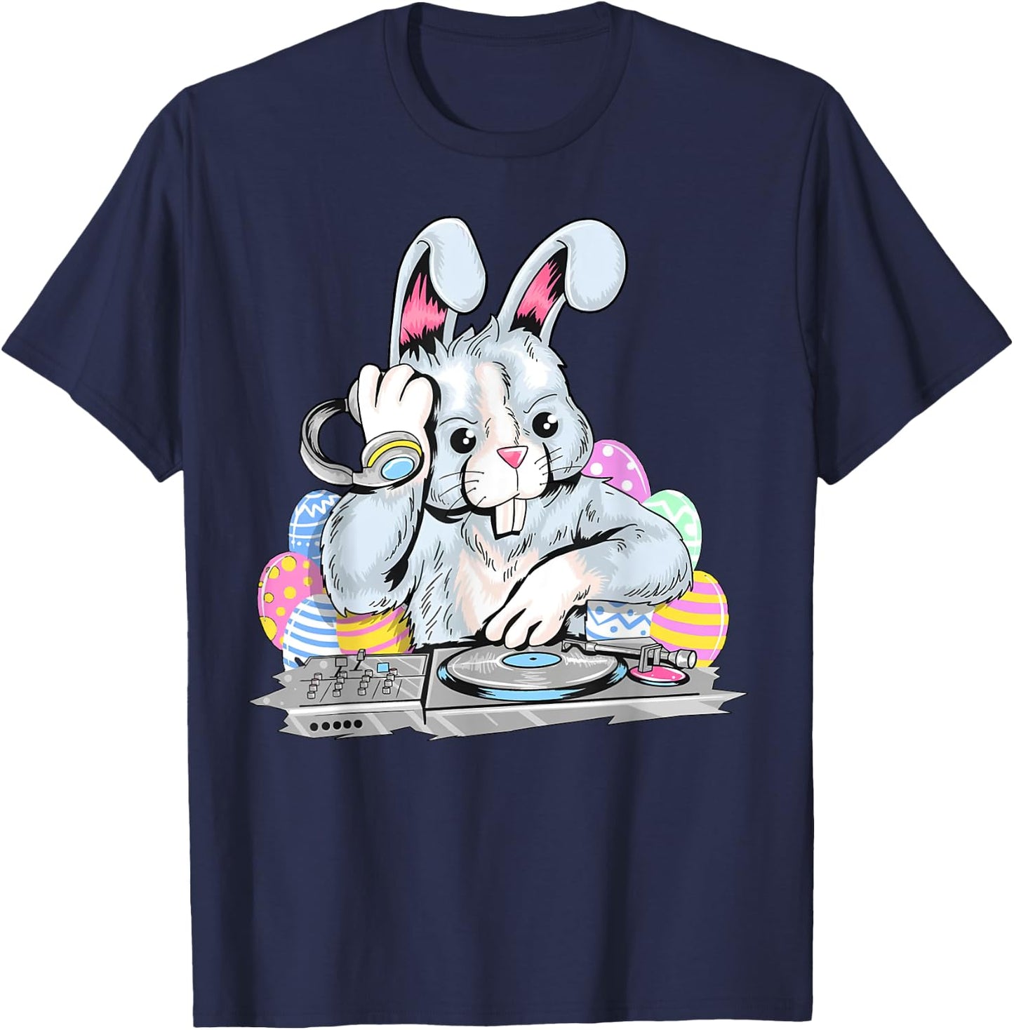 Cute Shirt Dj Easter Bunny T-Shirt - T-Shirt | Navy