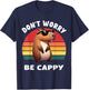 Capybara Capybara Rodent Dont Be Worry Be Capy Retro Funny Capybara , Black, S T-Shirt - T-Shirt | Navy