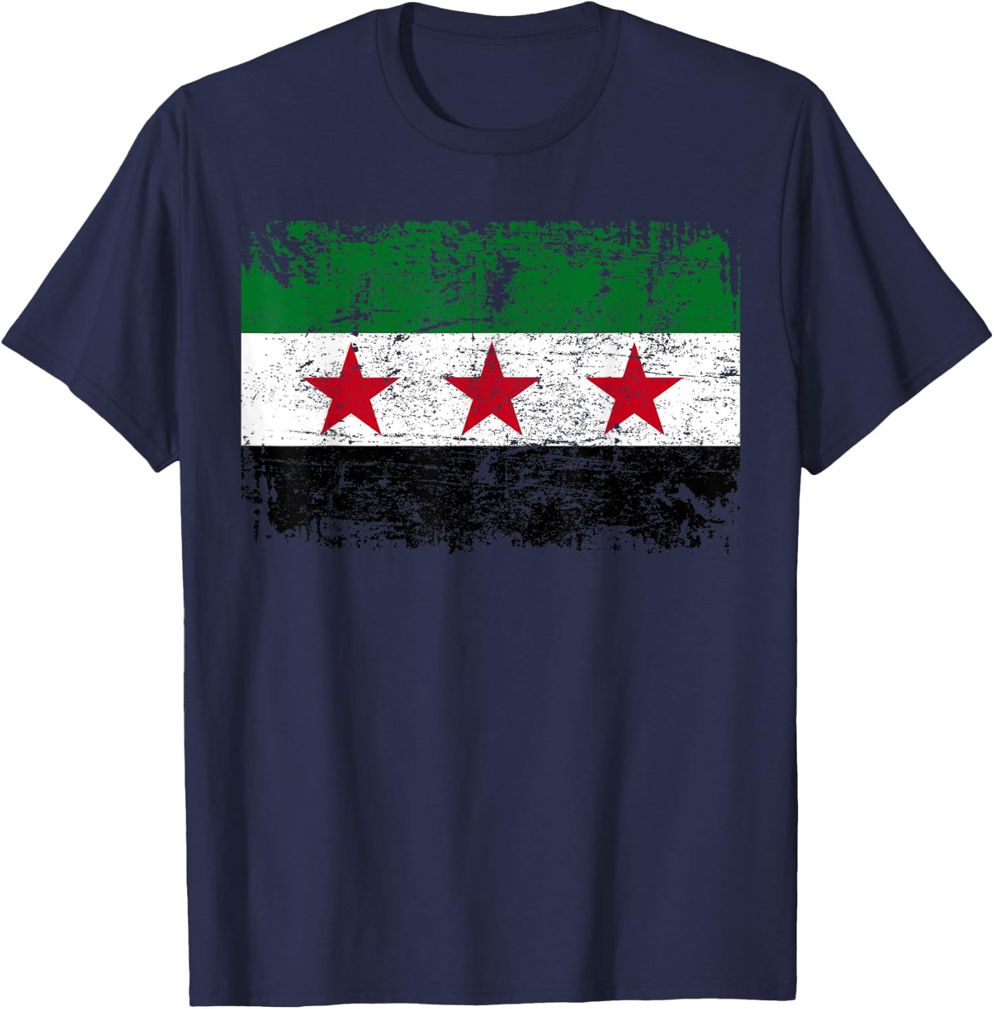 SYRIA Flag Vintage | Men Women Kids | SYRIA T-Shirt - T-Shirt | Navy