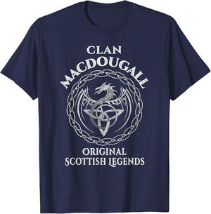MacDougall Original Scottish Legends - MacDougall Family T-Shirt - T-Shirt | Navy