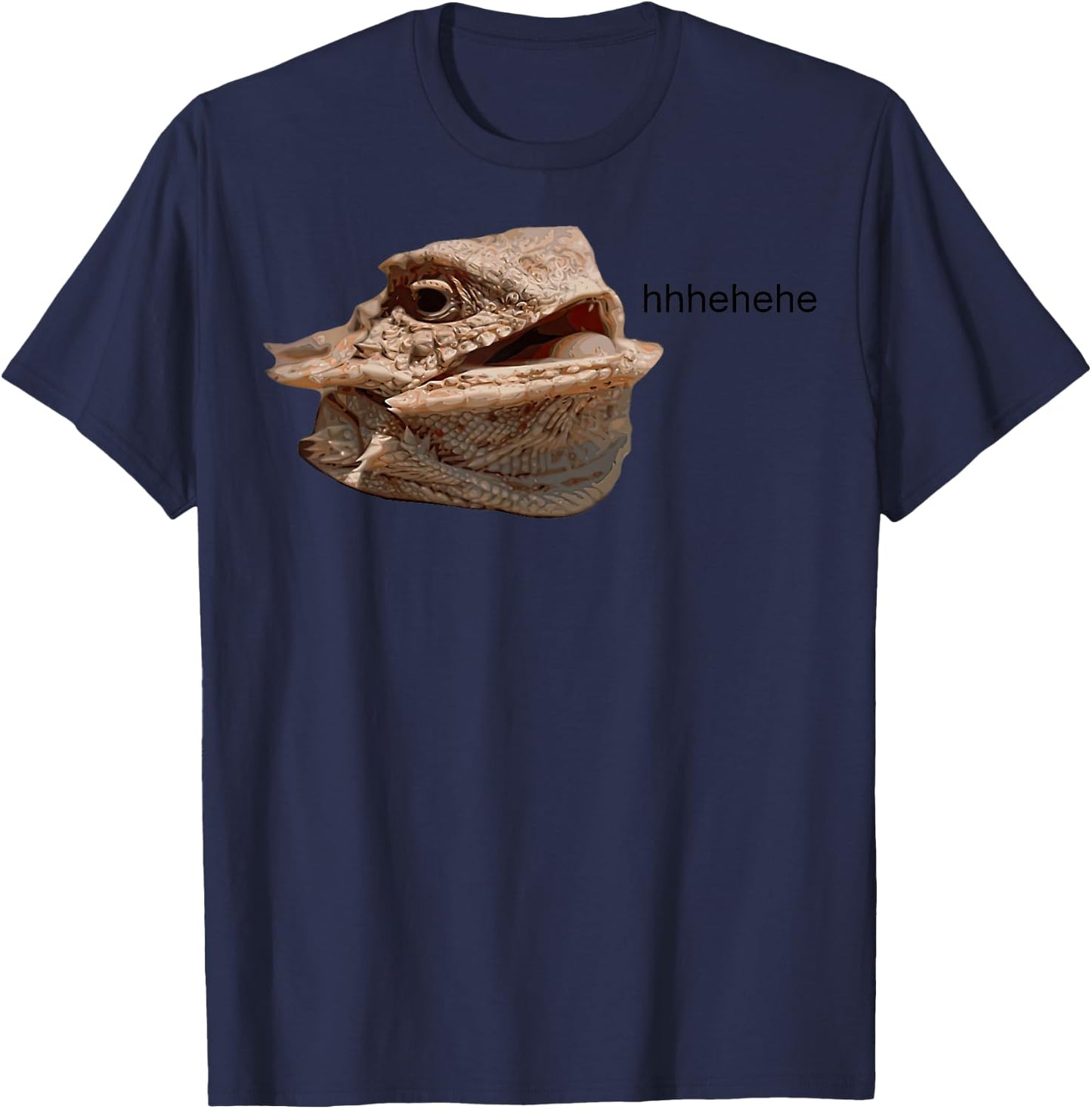 Laughing Iguana HeHe Lizard T-Shirt - T-Shirt | Navy