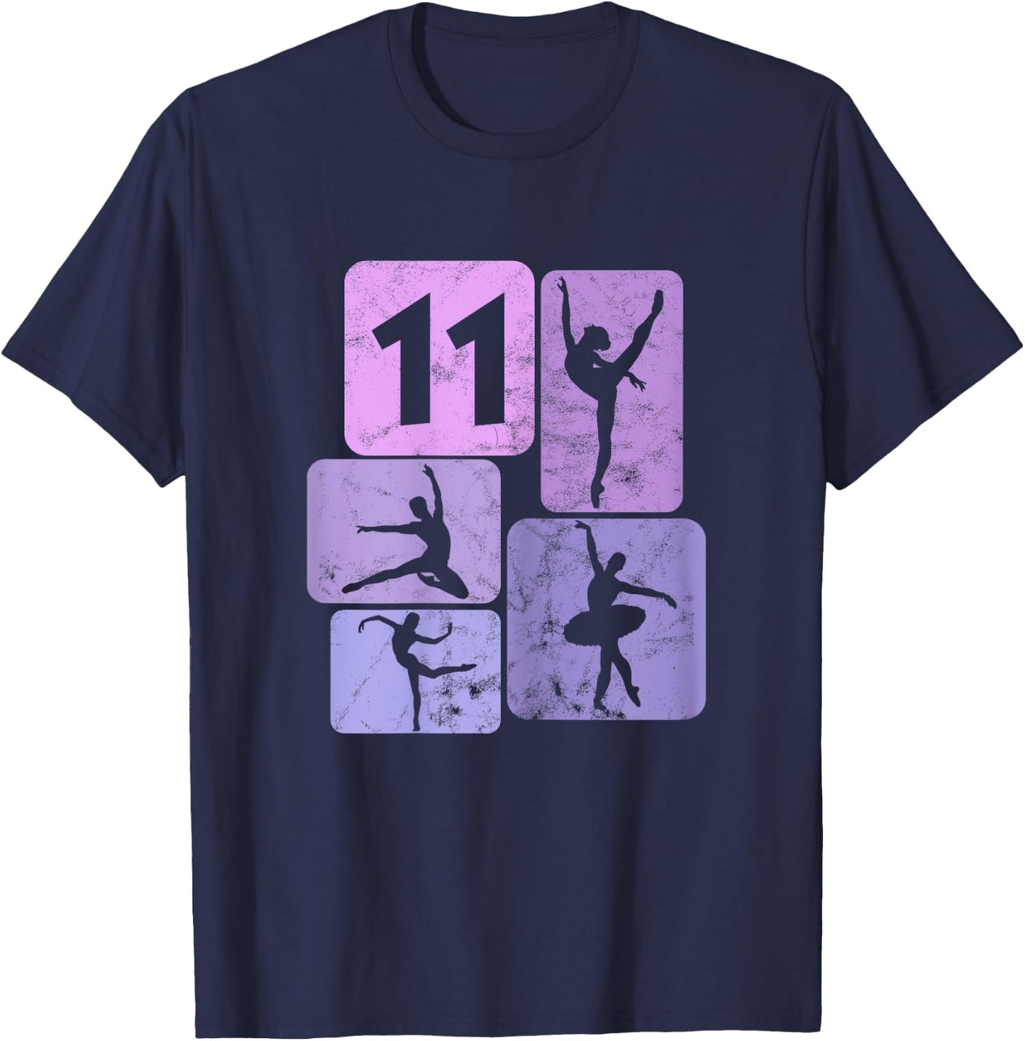 11e Anniversaire Danseur Ballet Ballerine 11 Ans Fille T-Shirt - T-Shirt | Navy