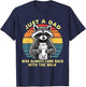 Just A Dad Who Always Came Back with The Milk Funny Raccoon T-Shirt - T-Shirt | Navy