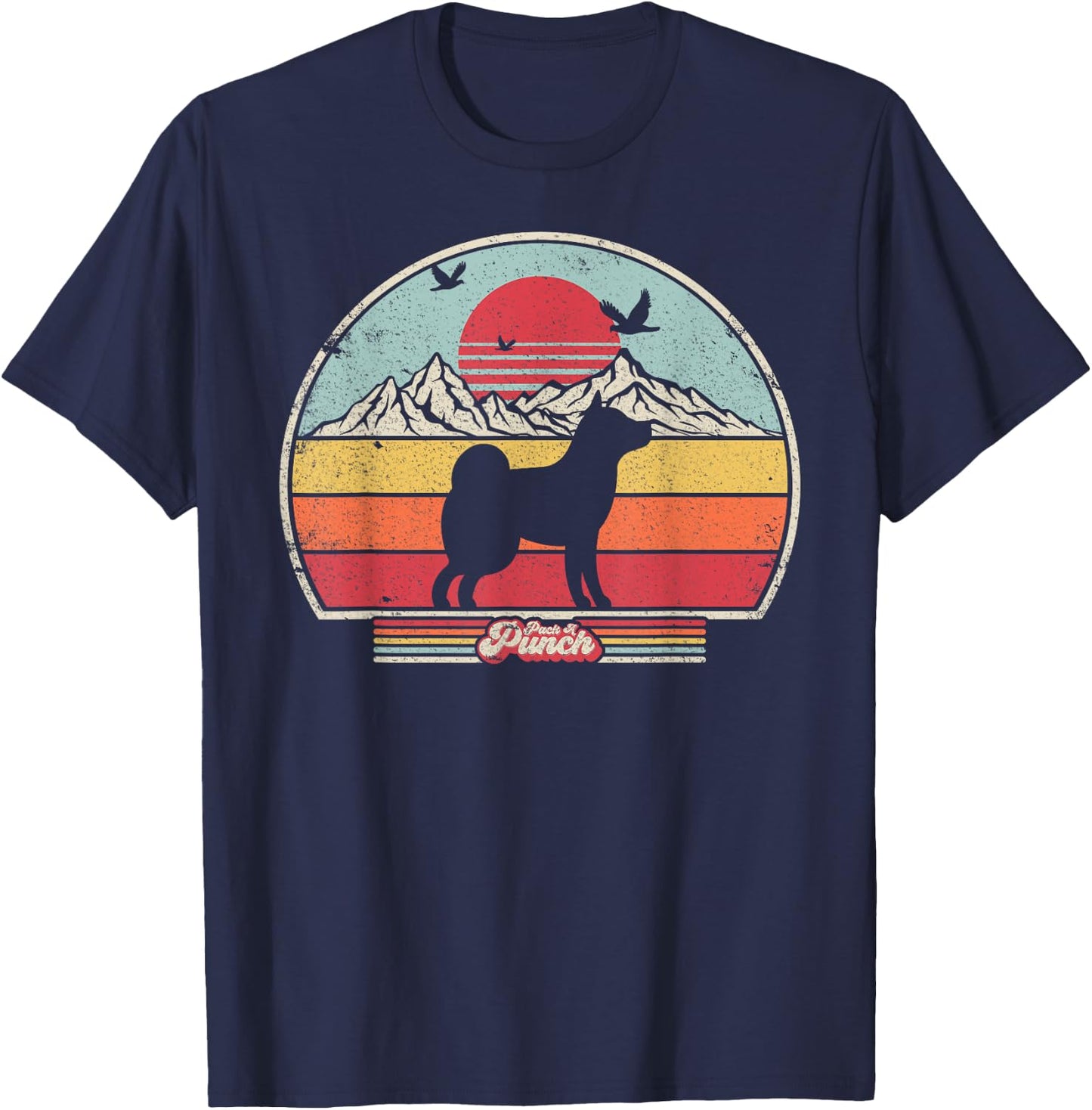 Shiba Inu Shirt Vintage T-Shirt - T-Shirt | Navy